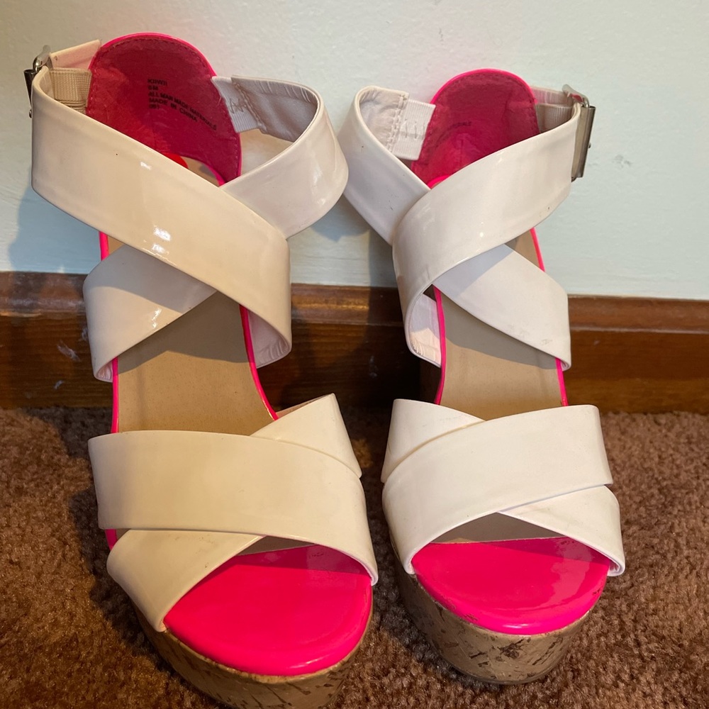 Barbie style shoes Madden girl, size 6, great condition wedges